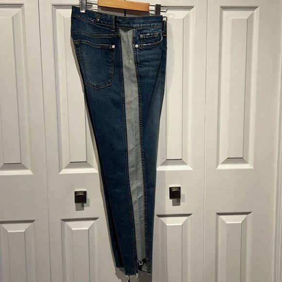 7 For All Mankind Straight Leg Raw Hem Ankle Jeans Size 31 NWT - Picture 2 of 16